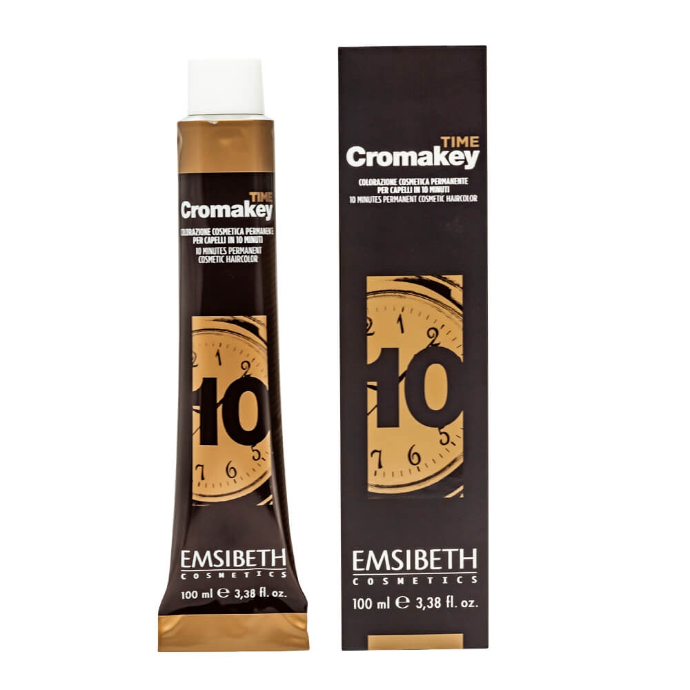 Профессиональные краски для волос:  Emsibeth Cosmetics -  Перманентный краситель для окрашивания седины на 100 % за 10 минут CROMAKEY TIME 10 