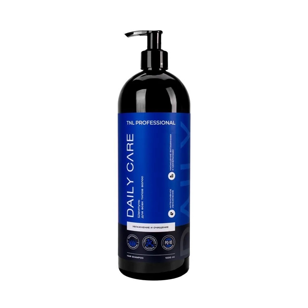 Бальзамы для волос:  TNL PROFESSIONAL -  Бальзам для увлажнения и очищения волос Daily Care с гиалуроновой кислотой и экстрактом спирулины (1000 мл)