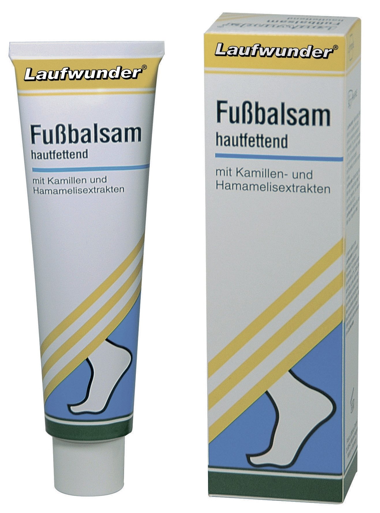 Бальзамы для ног:  Laufwunder -  Бальзам для сухой кожи стоп с экстрактами ромашки и гамамелиса (75 мл)