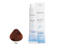  TNL PROFESSIONAL -  Крем-краска для волос Million Gloss 7.4 Блонд медный (100 мл)