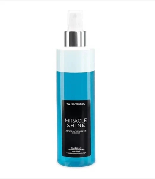 Спреи для волос:  TNL PROFESSIONAL -  Двухфазный спрей-кондиционер Miracle shine 2 in 1 для легкого расчесывания и блеска (250 мл)