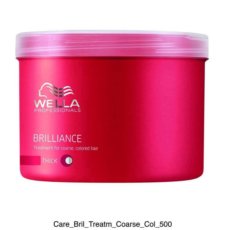 Маски для волос:  Wella Professionals -  Крем-маска для окрашенных жестких волос Brilliance (500 мл)