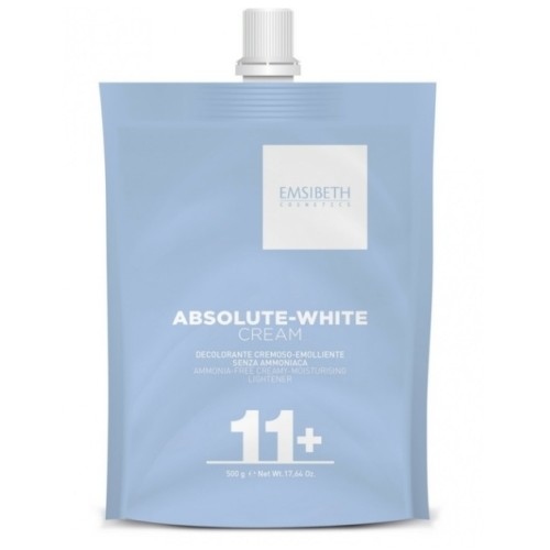 Осветлители для волос:  Emsibeth Cosmetics -  Безаммиачный крем для обесцвечивания. Степень поднятия до 7 тонов (голубой) AMMONIA-FREE Absolute-White Cream (500 мл)