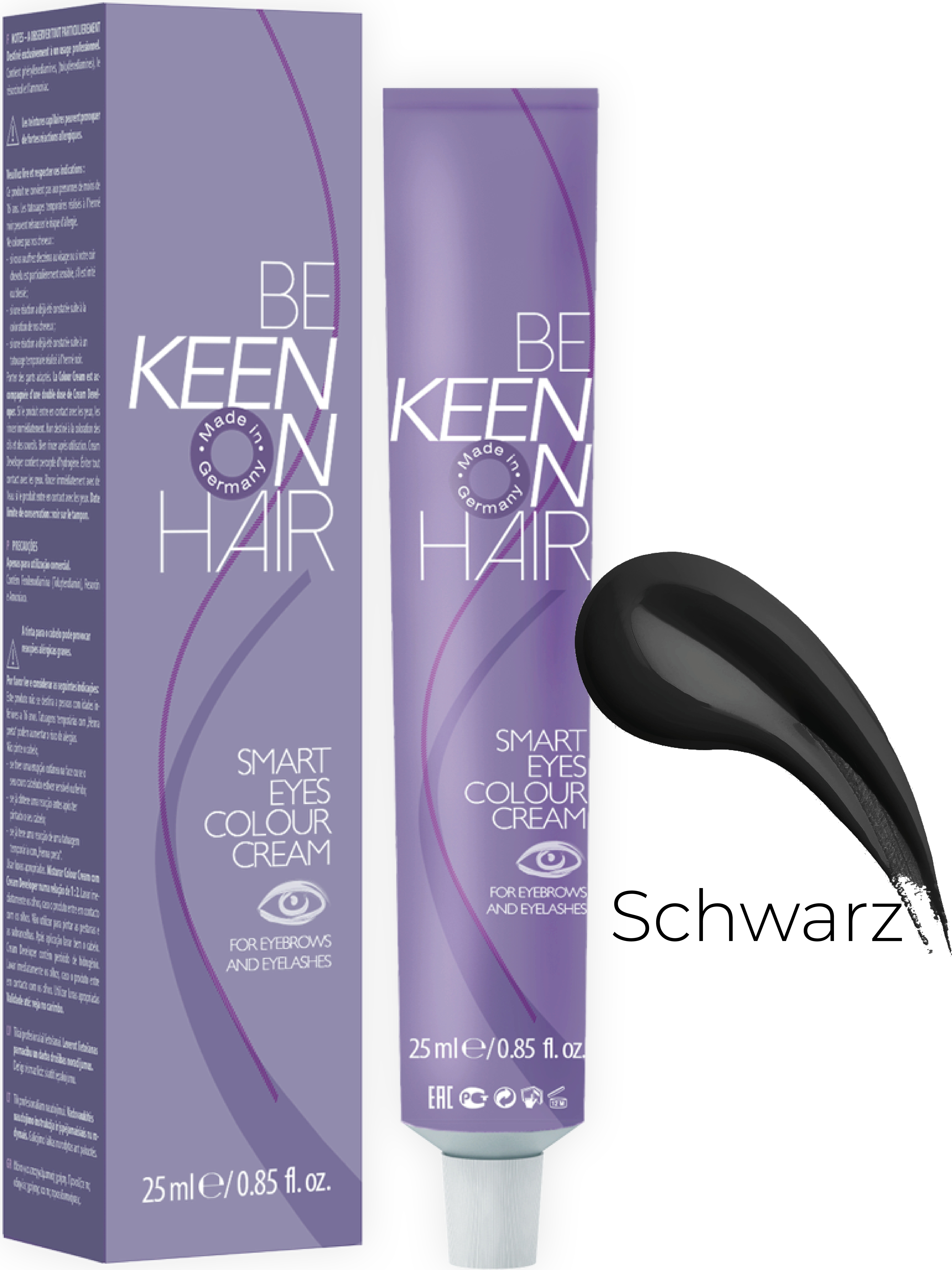 Краски для бровей и ресниц:  KEEN -  Краска для бровей и ресниц Черная KEEN SMART EYES, Schwarz (60 мл)