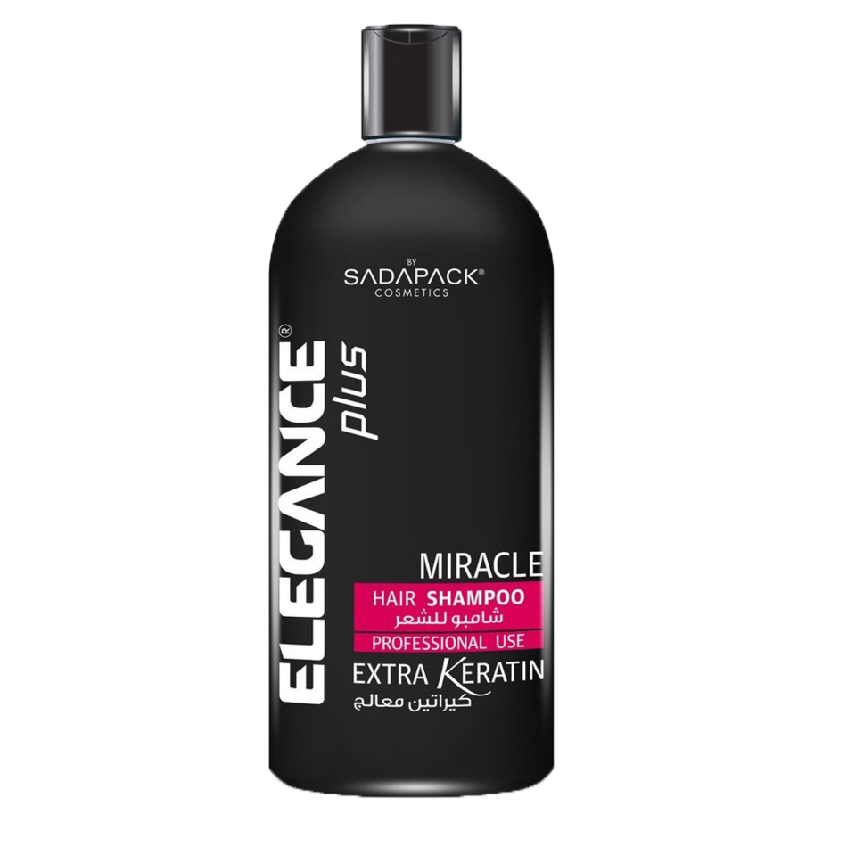 Мужские шампуни:  ELEGANCE  -  Шампунь для волос всех типов с кератином Hair Shampoo Miracle “Elegance plus” (1000 мл)