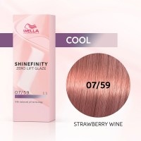 Профессиональные краски для волос:  Wella Professionals -   SHINEFINITY. ЦВЕТНОЕ ГЛАЗИРОВАНИЕ 07/59 Клубничное вино (60 мл)
